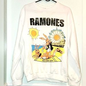 Rare Official - 1234 Ramones Rockaway Beach Sweatshirt - Men's Medium
